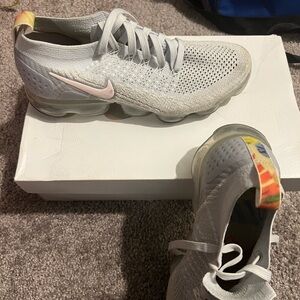 Nike Gray and White VaporMax Sneakers